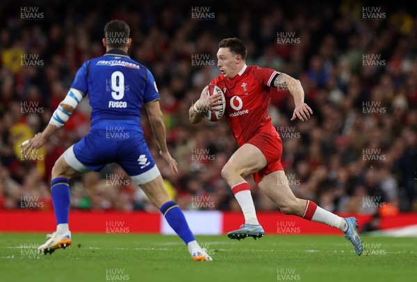 140326 - Wales v Italy - Guinness Six Nations Championship - Josh Adams of Wales 