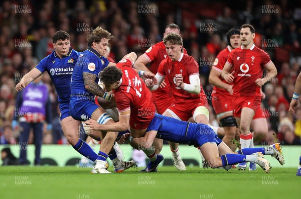 140326 - Wales v Italy - Guinness Six Nations Championship - Eddie James of Wales 