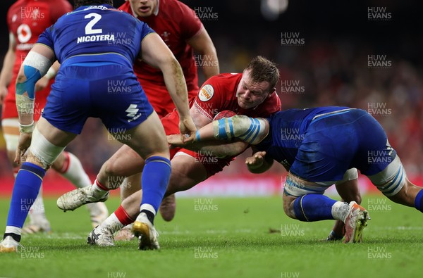 140326 - Wales v Italy - Guinness Six Nations Championship - Dewi Lake of Wales 
