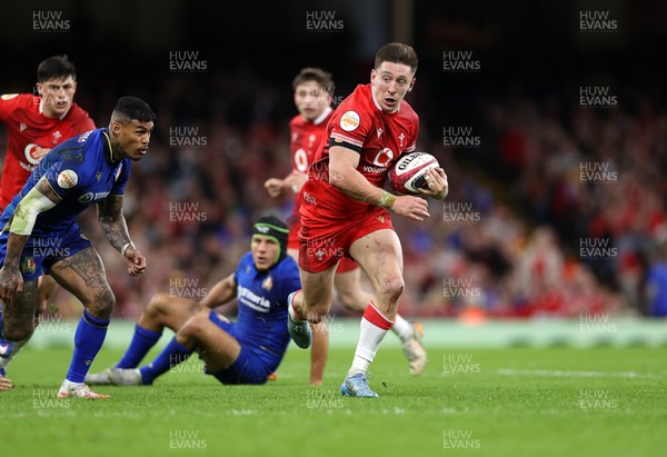 140326 - Wales v Italy - Guinness Six Nations Championship - Josh Adams of Wales 