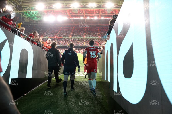 140326 - Wales v Italy - Guinness Six Nations Championship - Louis Rees-Zammit of Wales 