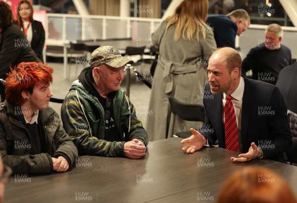 140326 - Wales v Italy, Guinness Six Nations 2026 - HRH The Prince of Wales meets disabled and injured players in the Presidents Lounge and discusses their involvement with Welsh Rugby Union Charitable Trust after the match