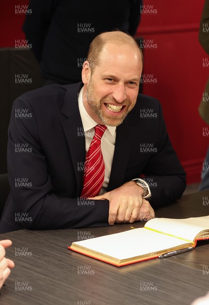 140326 - Wales v Italy, Guinness Six Nations 2026 - HRH The Prince of Wales meets disabled and injured players in the Presidents Lounge and discusses their involvement with Welsh Rugby Union Charitable Trust after the match