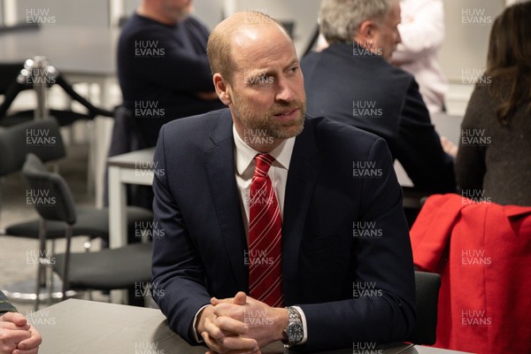 140326 - Wales v Italy, Guinness Six Nations 2026 - HRH The Prince of Wales meets disabled and injured players in the Presidents Lounge and discusses their involvement with Welsh Rugby Union Charitable Trust after the match