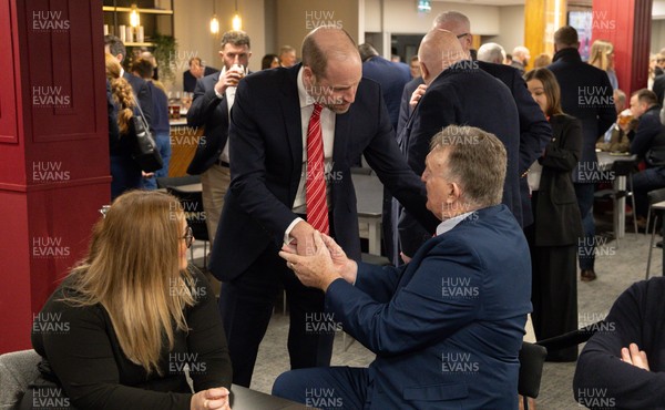 140326 - Wales v Italy, Guinness Six Nations 2026 - HRH The Prince of Wales meets disabled and injured players in the Presidents Lounge and discusses their involvement with Welsh Rugby Union Charitable Trust after the match