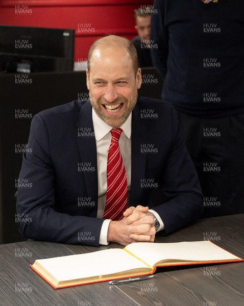 140326 - Wales v Italy, Guinness Six Nations 2026 - HRH The Prince of Wales meets disabled and injured players in the Presidents Lounge and discusses their involvement with Welsh Rugby Union Charitable Trust after the match