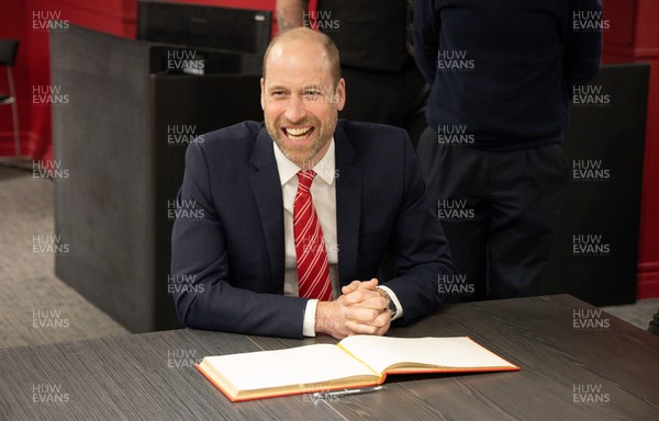 140326 - Wales v Italy, Guinness Six Nations 2026 - HRH The Prince of Wales meets disabled and injured players in the Presidents Lounge and discusses their involvement with Welsh Rugby Union Charitable Trust after the match