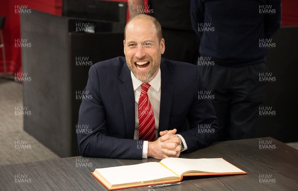 140326 - Wales v Italy, Guinness Six Nations 2026 - HRH The Prince of Wales meets disabled and injured players in the Presidents Lounge and discusses their involvement with Welsh Rugby Union Charitable Trust after the match