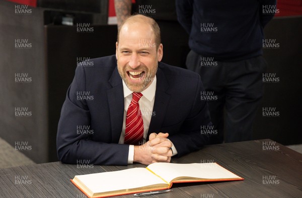 140326 - Wales v Italy, Guinness Six Nations 2026 - HRH The Prince of Wales meets disabled and injured players in the Presidents Lounge and discusses their involvement with Welsh Rugby Union Charitable Trust after the match