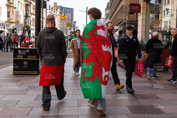 140326 - Wales v Italy - Guinness Six Nations - Wales fans before the match