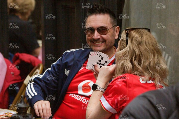140326 - Wales v Italy - Guinness Six Nations - Wales fans before the match