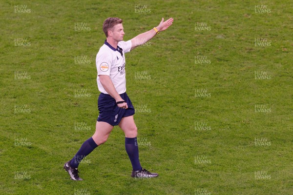 140326 - Wales v Italy - Guinness Six Nations - Referee Christophe Ridley
