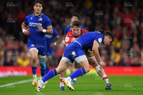 140326 - Wales v Italy - Guinness Men's Six Nations - Ellis Mee of Wales