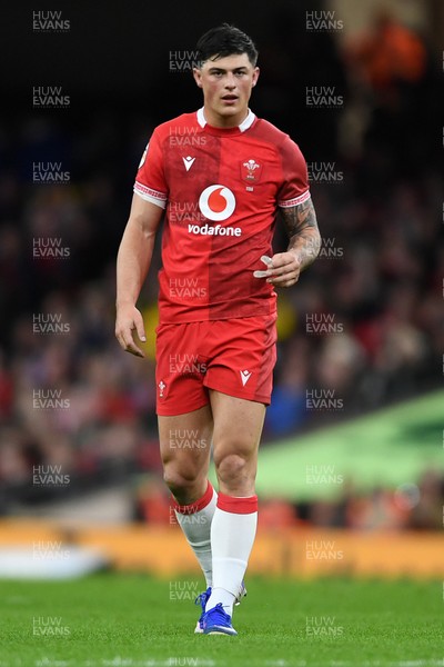 140326 - Wales v Italy - Guinness Men's Six Nations - Louis Rees-Zammit of Wales