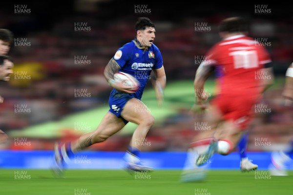 140326 - Wales v Italy - Guinness Men's Six Nations - Tommaso Allan of Italy