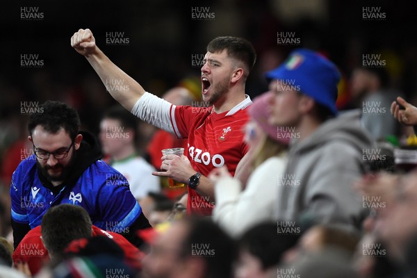 140326 - Wales v Italy - Guinness Men's Six Nations - Wales fans