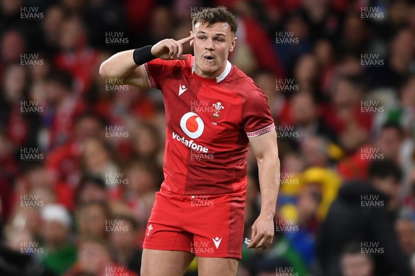 140326 - Wales v Italy - Guinness Men's Six Nations - Jarrod Evans of Wales