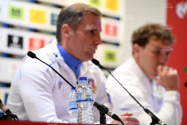140326 - Wales v Italy - Guinness Men's Six Nations - Italy head coach, Gonzalo Quesada speaks in the post match press conference  