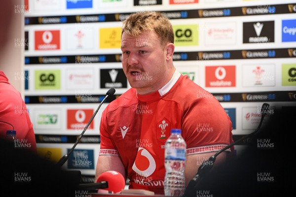 140326 - Wales v Italy - Guinness Men's Six Nations - Dewi Lake of Wales speaks in the post match press conference  