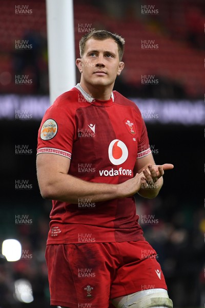 140326 - Wales v Italy - Guinness Men's Six Nations - Ben Carter of Wales at full time