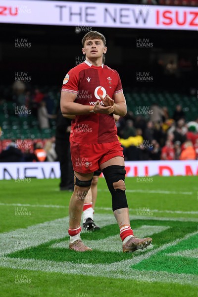 140326 - Wales v Italy - Guinness Men's Six Nations - Alex Mann of Wales at full time
