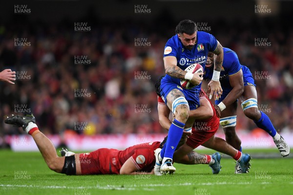 140326 - Wales v Italy - Guinness Men's Six Nations - Riccardo Favretto of Italy