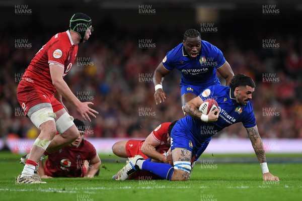 140326 - Wales v Italy - Guinness Men's Six Nations - Riccardo Favretto of Italy