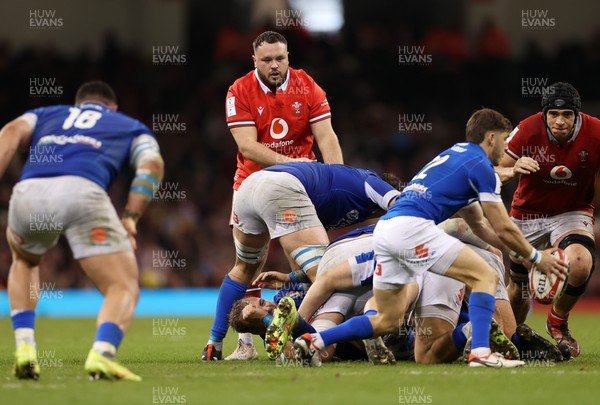 160324 - Wales v Italy - Guinness 6 Nations 2024 - Harri O�Connor of Wales on his debut
