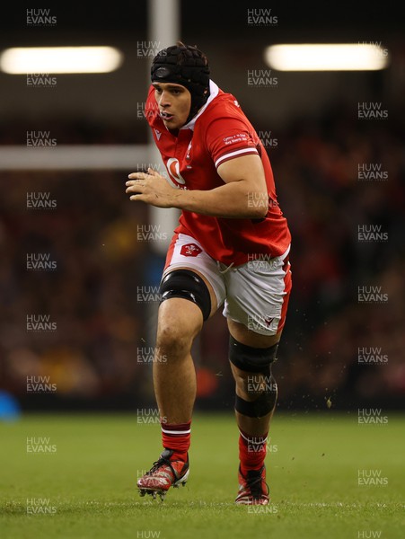 160324 - Wales v Italy - Guinness 6 Nations 2024 - Dafydd Jenkins of Wales 