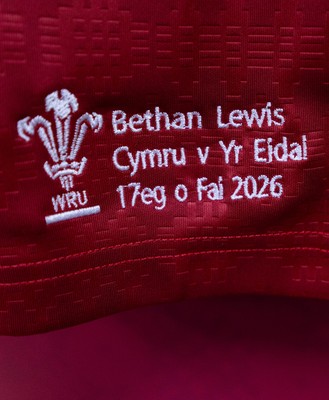 170526 - Wales v Italy, 2026 Guinness Women’s 6 Nations - Wales match jerseys hang in the changing room ahead of the match