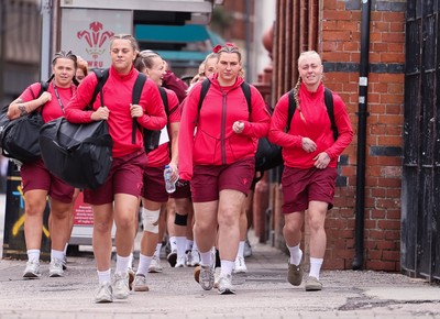 170526 - Wales v Italy, 2026 Guinness Women’s 6 Nations - The Wales team arrive at the stadium