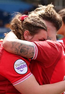 170526 - Wales v Italy, 2026 Guinness Women’s 6 Nations - Gwenllian Pyrs of Wales and Donna Rose of Wales at the end of the match