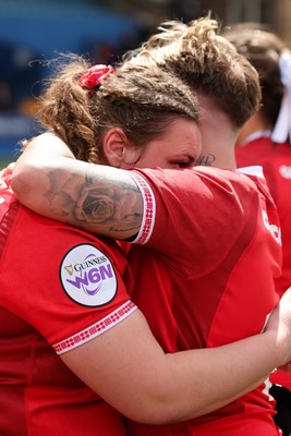 170526 - Wales v Italy, 2026 Guinness Women’s 6 Nations - Gwenllian Pyrs of Wales and Donna Rose of Wales at the end of the match