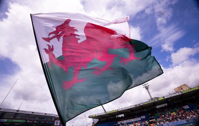 170526 - Wales v Italy, 2026 Guinness Women’s 6 Nations -  A Wales flag ahead of the match