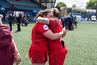 170526 - Wales v Italy, 2026 Guinness Women’s 6 Nations - Gwenllian Pyrs of Wales and Donna Rose of Wales at the end of the match