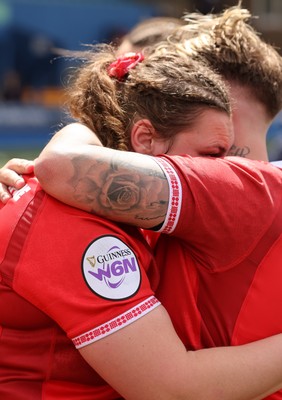 170526 - Wales v Italy, 2026 Guinness Women’s 6 Nations - Gwenllian Pyrs of Wales and Donna Rose of Wales at the end of the match
