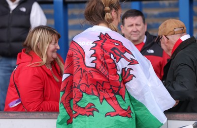 170526 - Wales v Italy, 2026 Guinness Women’s 6 Nations - Hannah Dallavalle of Wales with family at the end of the match