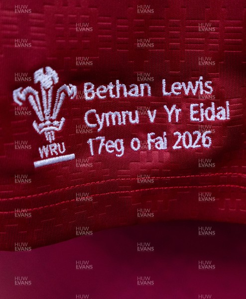 170526 - Wales v Italy, 2026 Guinness Women’s 6 Nations - Wales match jerseys hang in the changing room ahead of the match