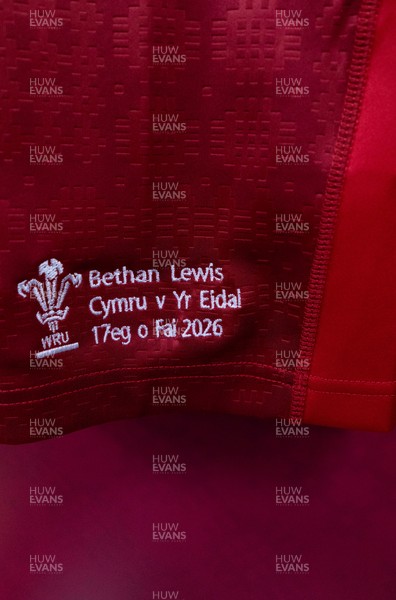 170526 - Wales v Italy, 2026 Guinness Women’s 6 Nations - Wales match jerseys hang in the changing room ahead of the match