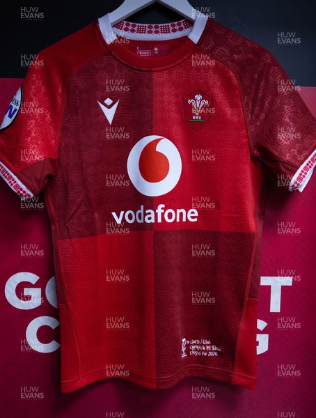 170526 - Wales v Italy, 2026 Guinness Women’s 6 Nations - Wales match jerseys hang in the changing room ahead of the match