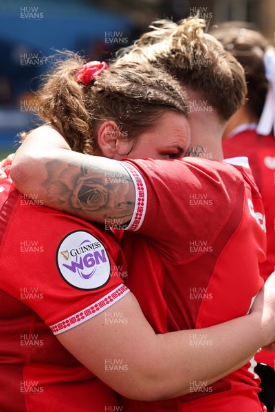 170526 - Wales v Italy, 2026 Guinness Women’s 6 Nations - Gwenllian Pyrs of Wales and Donna Rose of Wales at the end of the match