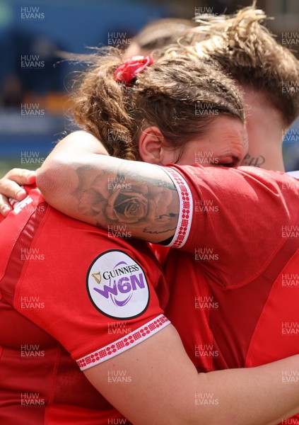 170526 - Wales v Italy, 2026 Guinness Women’s 6 Nations - Gwenllian Pyrs of Wales and Donna Rose of Wales at the end of the match