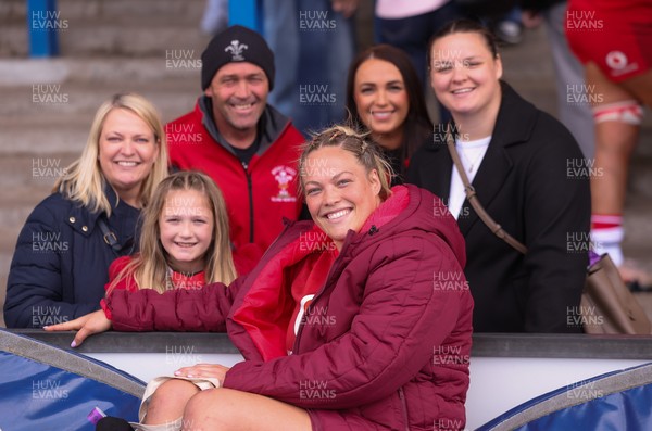 170526 - Wales v Italy, 2026 Guinness Women’s 6 Nations - Kelsey Jones of Wales with family
