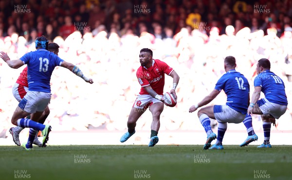 190322 - Wales v Italy - Guinness 6 Nations - Willis Halaholo of Wales