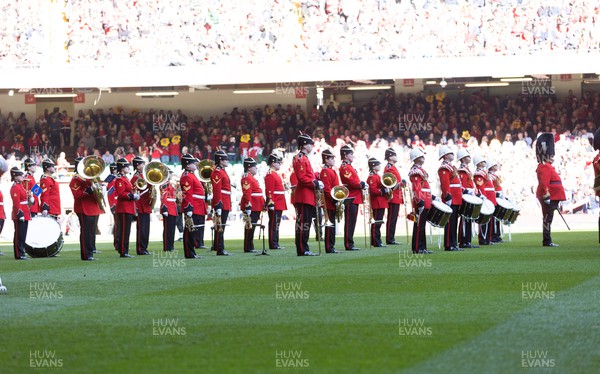 190322 Wales v Italy, Guinness Six Nations 2022 - The band make their way onto the pitch