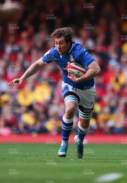 190322 Wales v Italy, Guinness Six Nations 2022 - Giovanni Pettinelli of Italy