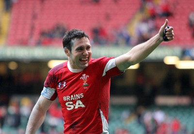 19.03.10 Wales v Italy... Wales Stephen Jones celebrates. 