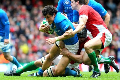 20.03.10 - Six Nations Rugby, Wales v Italy Italy's Alessandro Zanni 