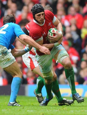 20.03.10 - Six Nations Rugby, Wales v Italy Wales' Luke Charteris 