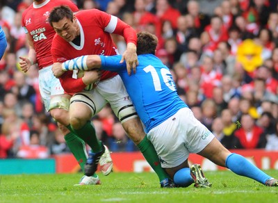20.03.10 - Six Nations Rugby, Wales v Italy Wales' Gareth Delve 